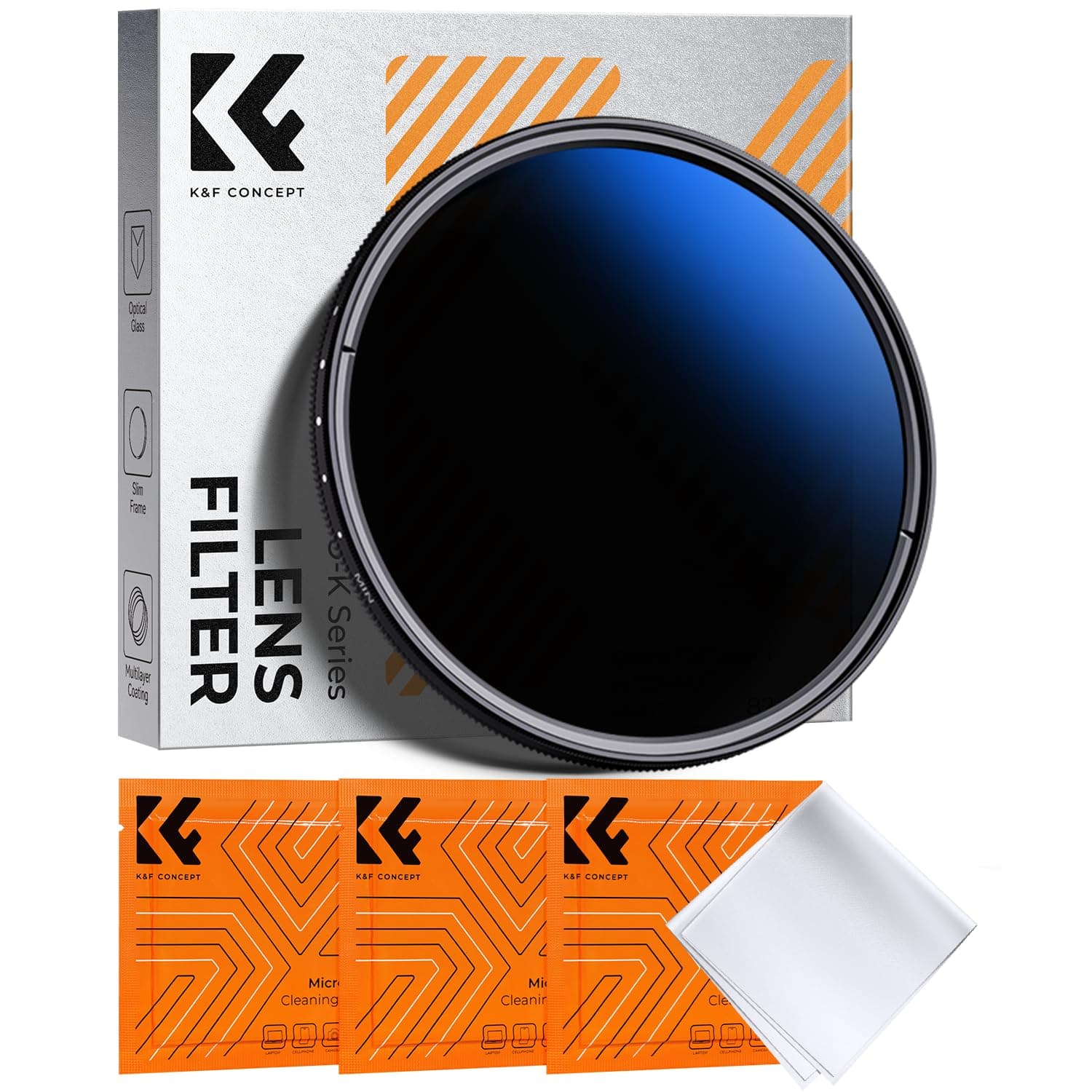 77mm Variable ND Lens Filter ND2-ND400 (1-9 Stops) 18 Multi-Layer Coatings Adjustable Neutral Density Ultra Slim Lens Filter for Camera Lens (K-Series)