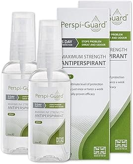 – Perspi-Guard Maximum Strength Antiperspirant Spray 50 ml, 2-Pack, Strong Deodorant for Excessive Sweating & Hyperhidrosis, Anti Sweat Spray, Unscented
