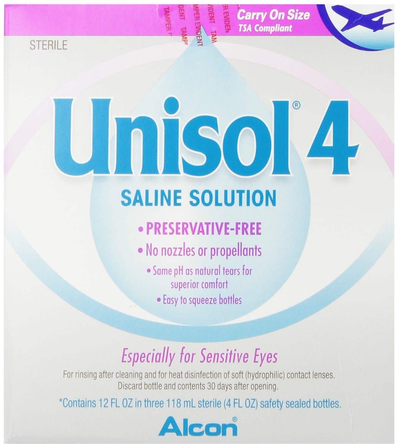 Unisol 4 Preservative Free Saline Solution, Save Big, 36 fl.Ounce Package