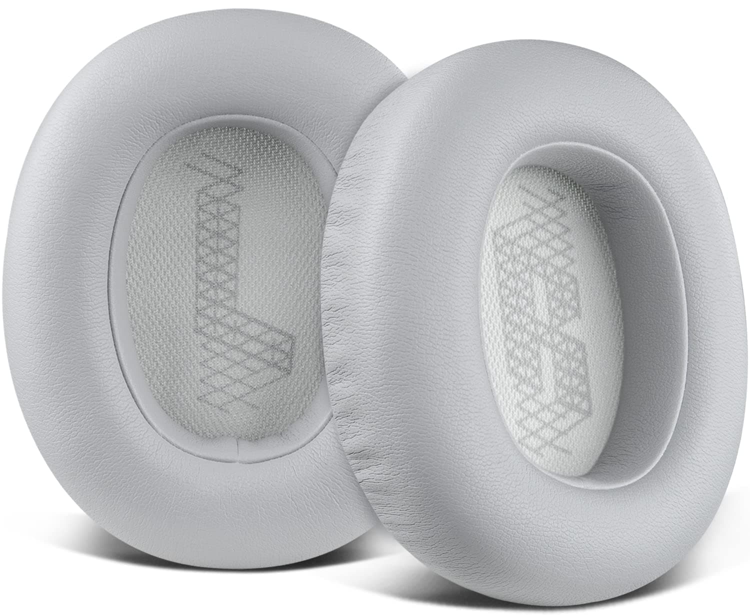 SOULWIT Replacement Ear Pads for JBL E65BTNC/Live 650BTNC/Live 770NC/Live 660NC/Duet NC Over-Ear Headphones, Earpads Cushions with Softer Leather, Noise Isolation Foam - Grey
