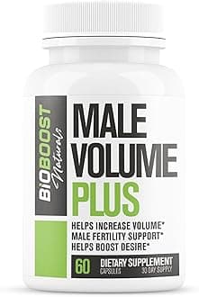 Male Semen Volume Booster Plus - Pills for Men Fast Acting Blood Flow for Male Size Enlargement + Load Size - 9 Ingredients for Girth | 3rd Party Tested Supplement - 60 Capsules