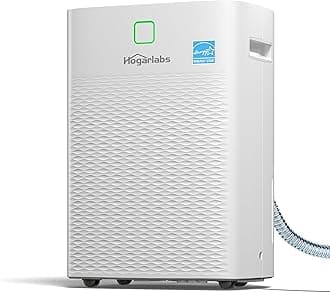 80 Pints Energy Star Dehumidifier Basement Home, Smart Silent Dehumidifier with Drain Hose, 1.32 Gal Water Tank, Intelligent Humidity Control, 24H Timer, for Large Room Bathroom Bedroom