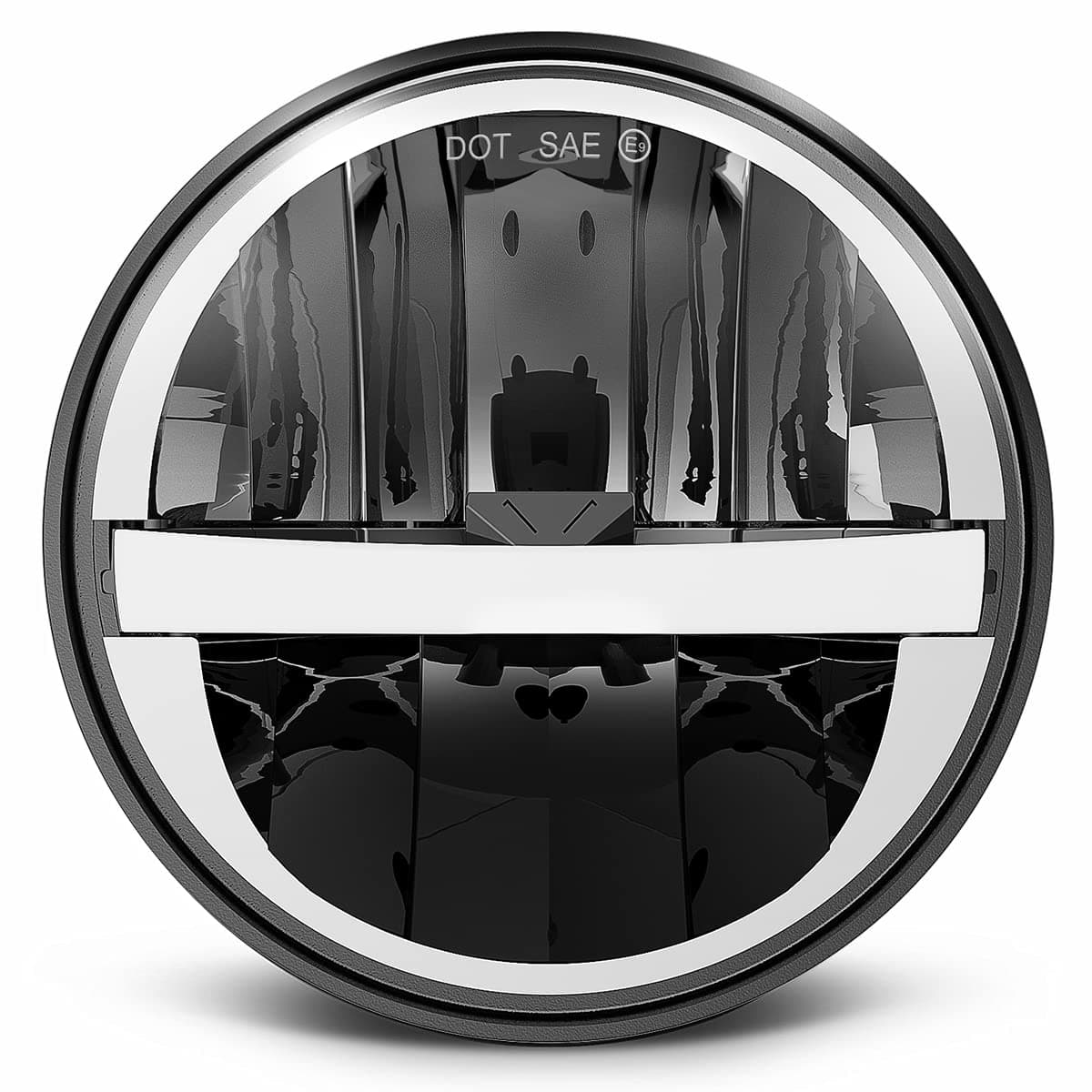 Motorcycle 5.75 inch LED Headlight 5-3/4'' DOT Approved with DRL High Low Beam Plug and Play Motor Bike Classic Headlamp