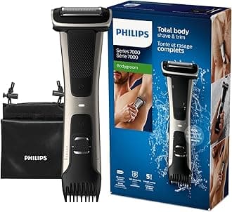 – Bodygroom BG7025/13 | Showerproof Groin & Body Trimmer | Body Shaver, 5-Length Adjustable Comb | 80min Cordless, Skin Protection