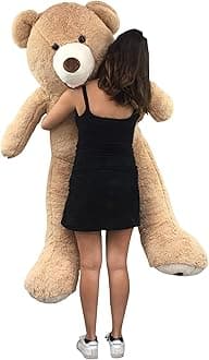 bananairGiant Teddy Bear 130 to 340 cm – Assembled in France, CE Certified – Ultra Soft and Fluffy, Secured Hugs Birthdays and Other Celebrations (130 cm)