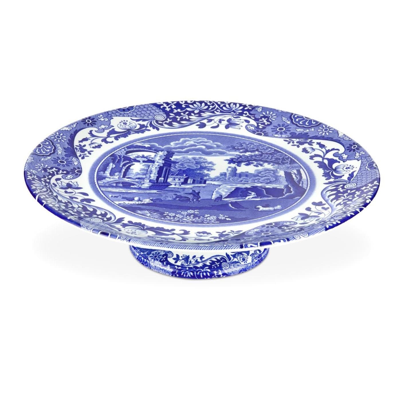 Spode Blue Italian Footed Cakestand
