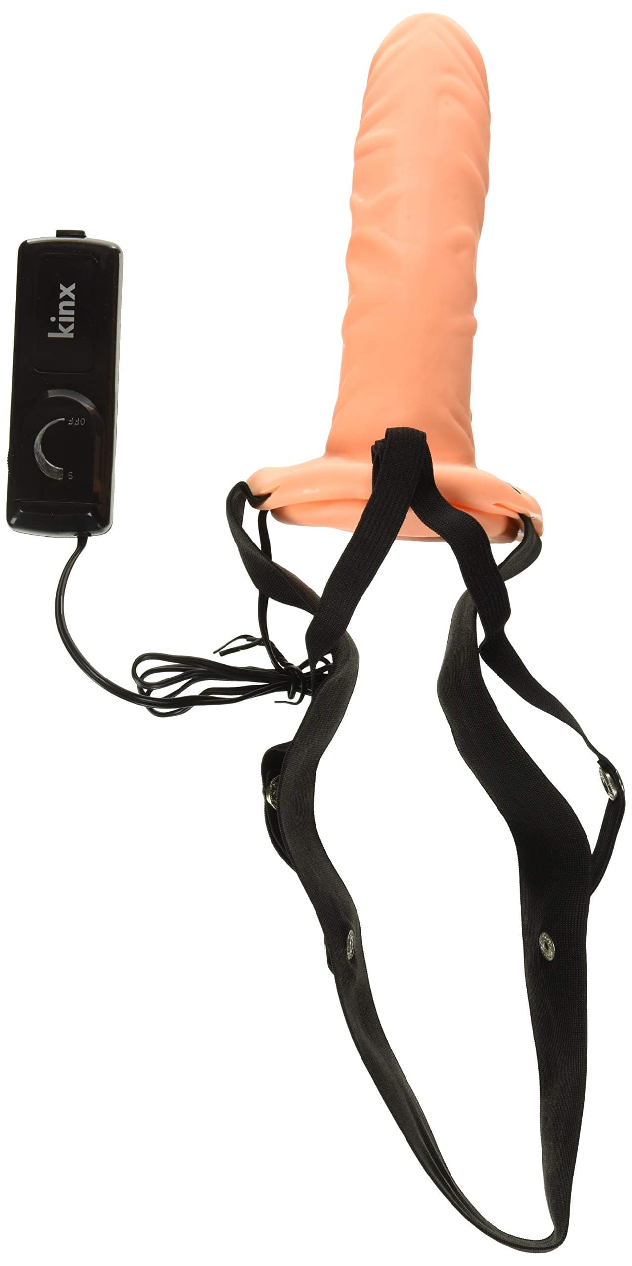 Kinx Extender Hollow Vibrating Strap On, 6 Inch