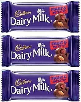 Cadbury Dairy Milk Fruit And Nut Chocolate, 80 Gm (Pack of 3) Bars (3 x 1 Units)