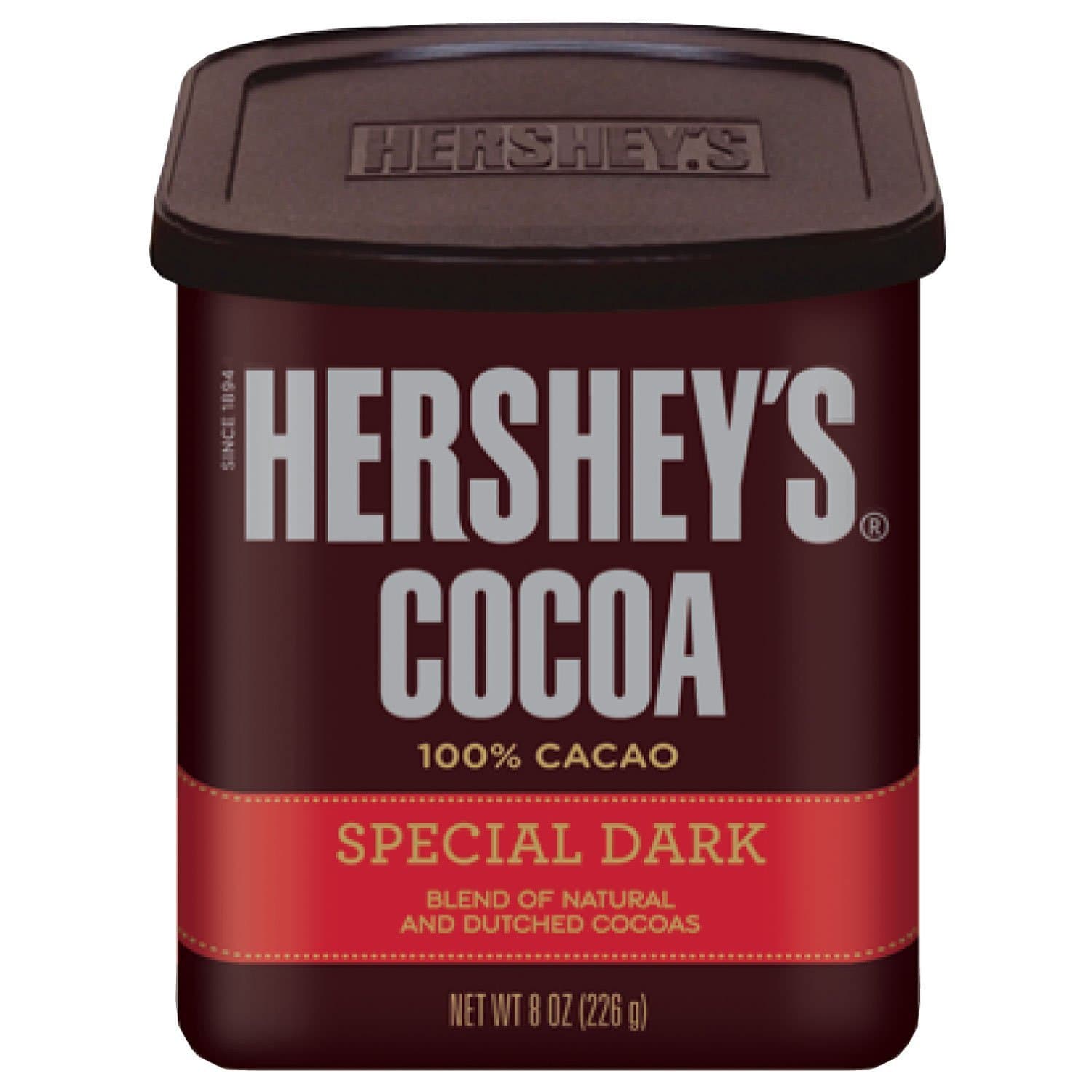 HERSHEY'S SPECIAL DARK Chocolate Cocoa, Bulk Baking, 8 oz Cans (12 Count)