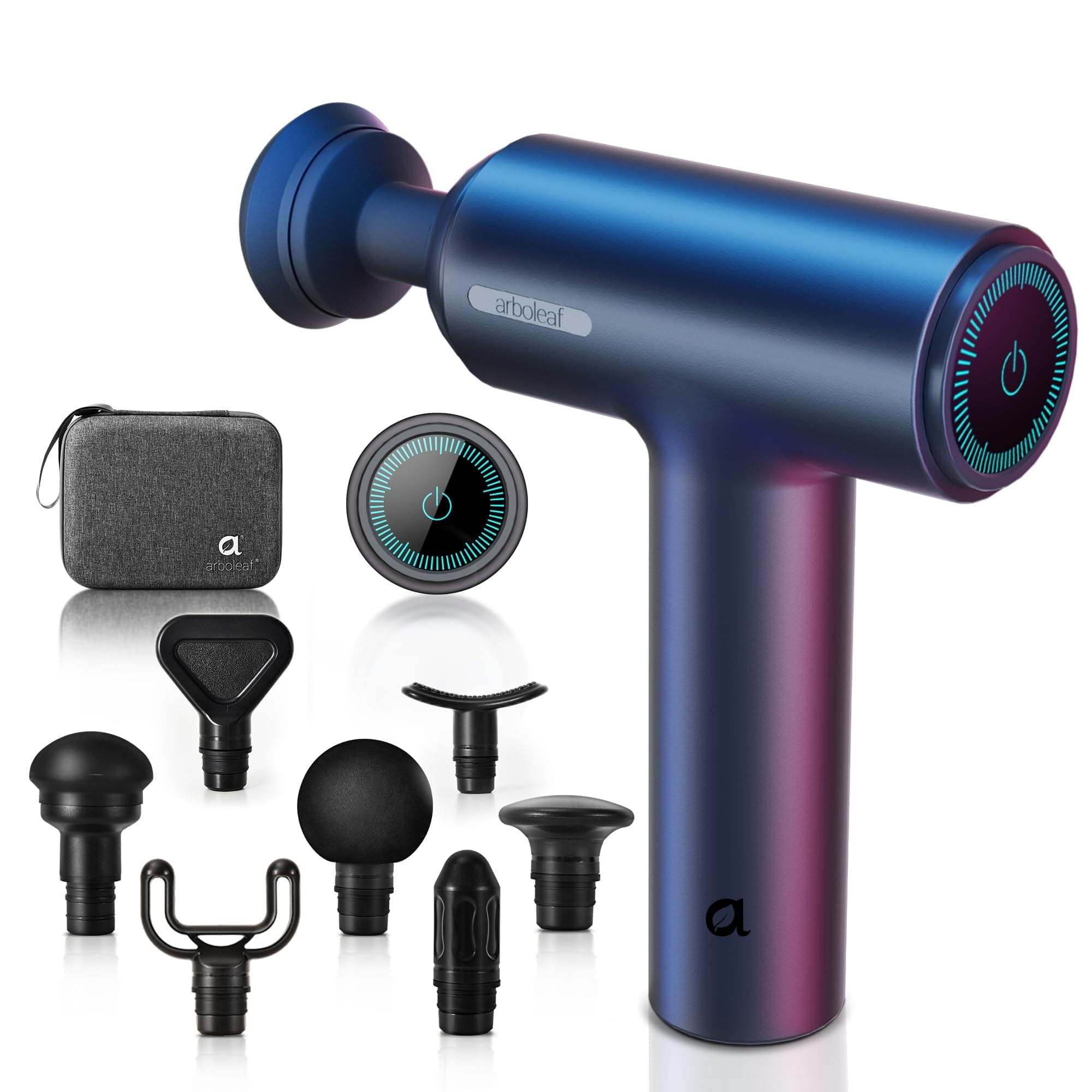 Massage Gun deep Tissue, 6 Speeds Powerful Handheld Percussion Muscle Massager Gun with Portable Travel Case for Back, Shoulder, Sore Muscles, Pain Relief for Athletes, Relax, Gifts