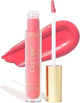 City Lips Plumping Lip Gloss - High-Shine Gloss for Fuller, Younger-Looking Lips | Hydrating & Smoothing Lip Treatment Hyaluronic Acid