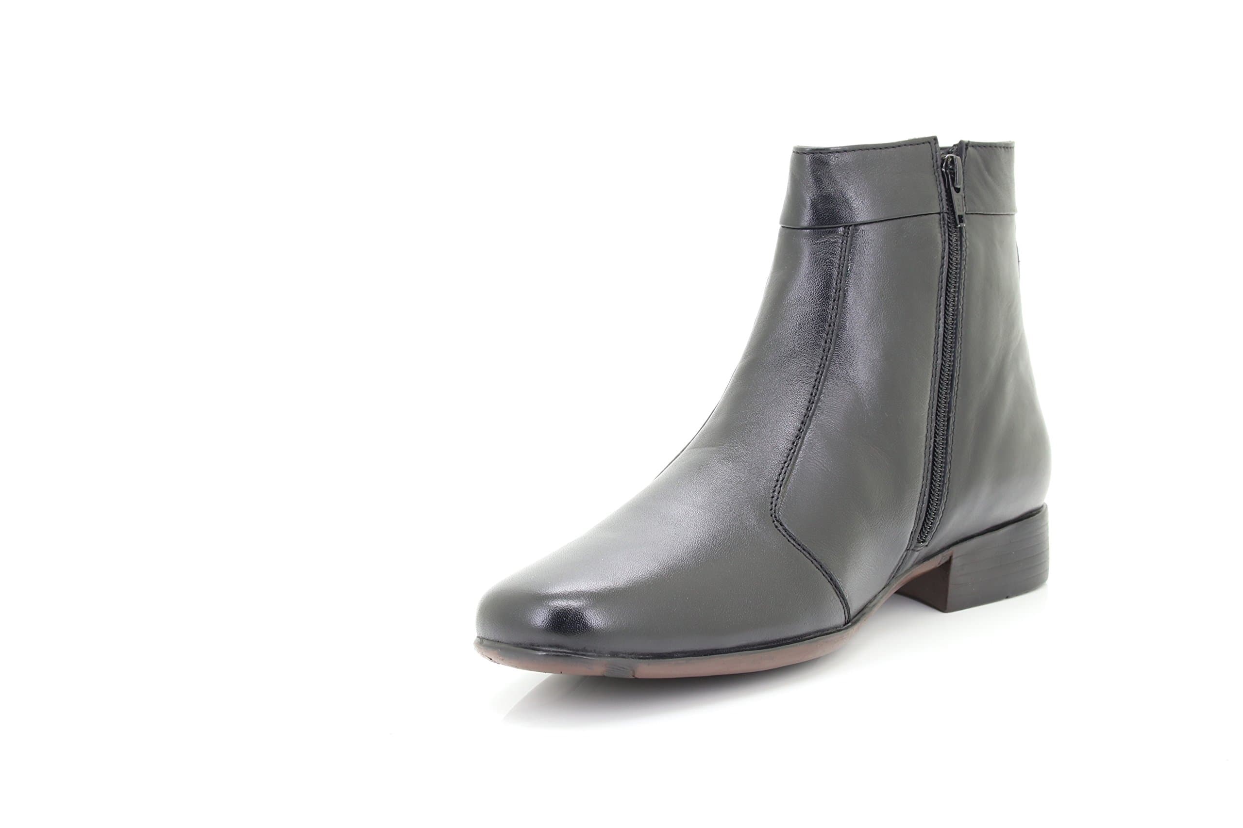 Scimitar GREG Mens Soft Leather Ankle Boots Black