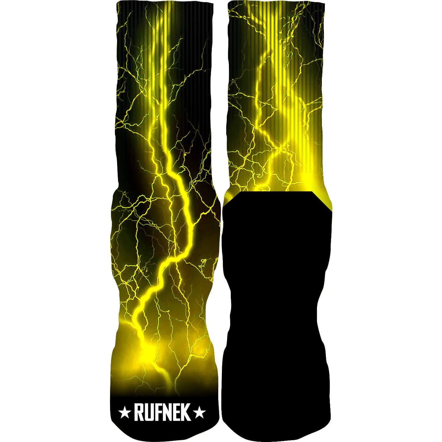 Custom Lightning and Thunder Thunder 14's Black Socks