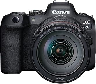 Eos R6 With Rf 24-105mm F/4L Mirrorless Camera Lens Kit
