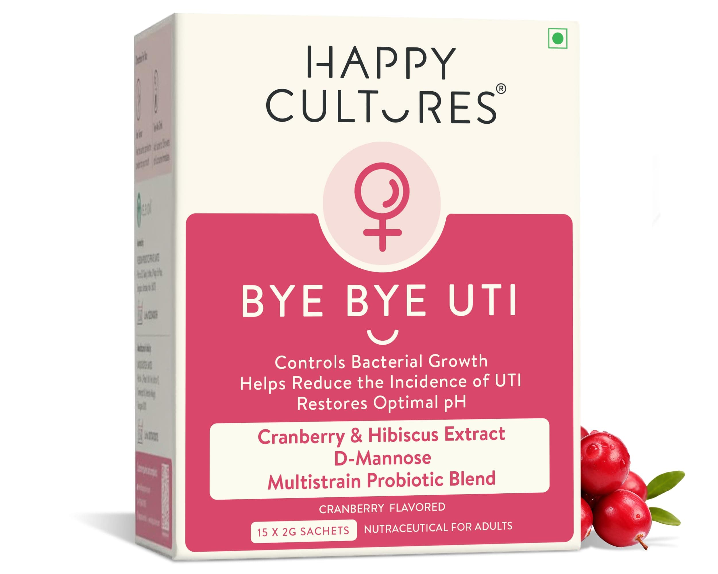 - Bye Bye UTI - Nutritional Supplement with D-Mannose, Cranberry Extract & Probiotics - Fast-Acting Relief & Prevention for UTI - 15 x 2g (Sachets)