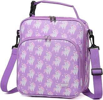 VASCHYLunch Boxes Bag for Girls, Reusable Lunch Box Containers for Boys and Girls with Detachable Shoulder Strap, Insulated Lunch Coolers for School Cute Unicorn