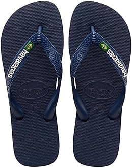 Havaianas - Brasil Logo, ikonische, bequeme und langlebige Badelatschen mit Brasilien- Flagge und rutschfester Sohle mit farbigen Streifen, Unisex-Erwachsene