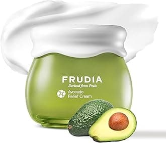 FRUDIA Avocado Relief Face Cream (1.94 oz) – Soothing and Calming Korean Face Moisturizer w/62% Avocado Extract, Panthenol & Madecassoside for Dry, Sensitive Skin | Vegan & Cruelty Free