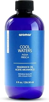 AROMAR Premium Fragrance Oil, Long-Lasting, Reinvigorating Uplifting Aroma for Aromatherapy, Relaxation & Household Uses. Cool Waters 8oz