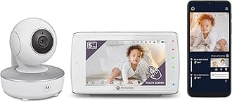 Baby Monitor with Camera and Audio, Portable VM36XL WiFi HD Camera, Touchscreen Display, App Connected, Long Range, Night Vision