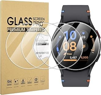Suoman for Samsung Galaxy Watch FE 40MM/Galaxy Watch 4 40MM Protective Film (4pcs) Screen Tempered Glass Cover for Galaxy Watch FE 40MM/ Galaxy Watch 4 40MM Anti-Scratch, Anti-Offshore, Anti-Fingerprint, HD High Hardness High Definition Glass Film