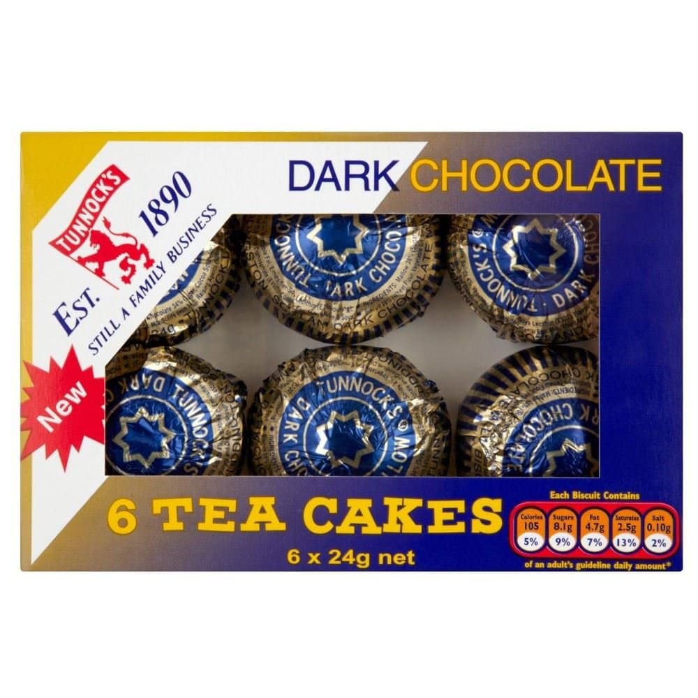 Dark Chocolate Teacakes (6 per pack - 144g)