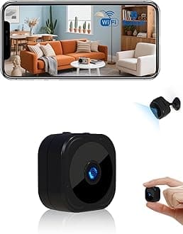 1080P HD Indoor Camera for Indoor Security with App Control Motion Detection & Night Vision Wireless WiFi Rechargeable Pet Camera for Home/Office 24/7 Cycle Save Video Only (1080P)
