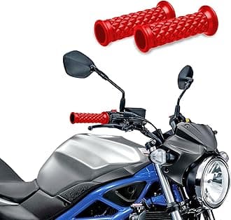 HAOBO 2Pcs Motorcycle Handlebar Grips, 7/8" 22mm 24mm Motorcycle Comfort Hand Handlebar Grip Thruster Grip, Non Slip Rubber Hand Handle Grips Dirt Bike Parts Universal for Motorcycle, Bike