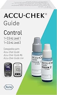 Accu-Chek Guide Diabetes Control Solution for Diabetic Blood Glucose Monitoring (Level 1 & 2 for Guide and Guide Me Test Meters)