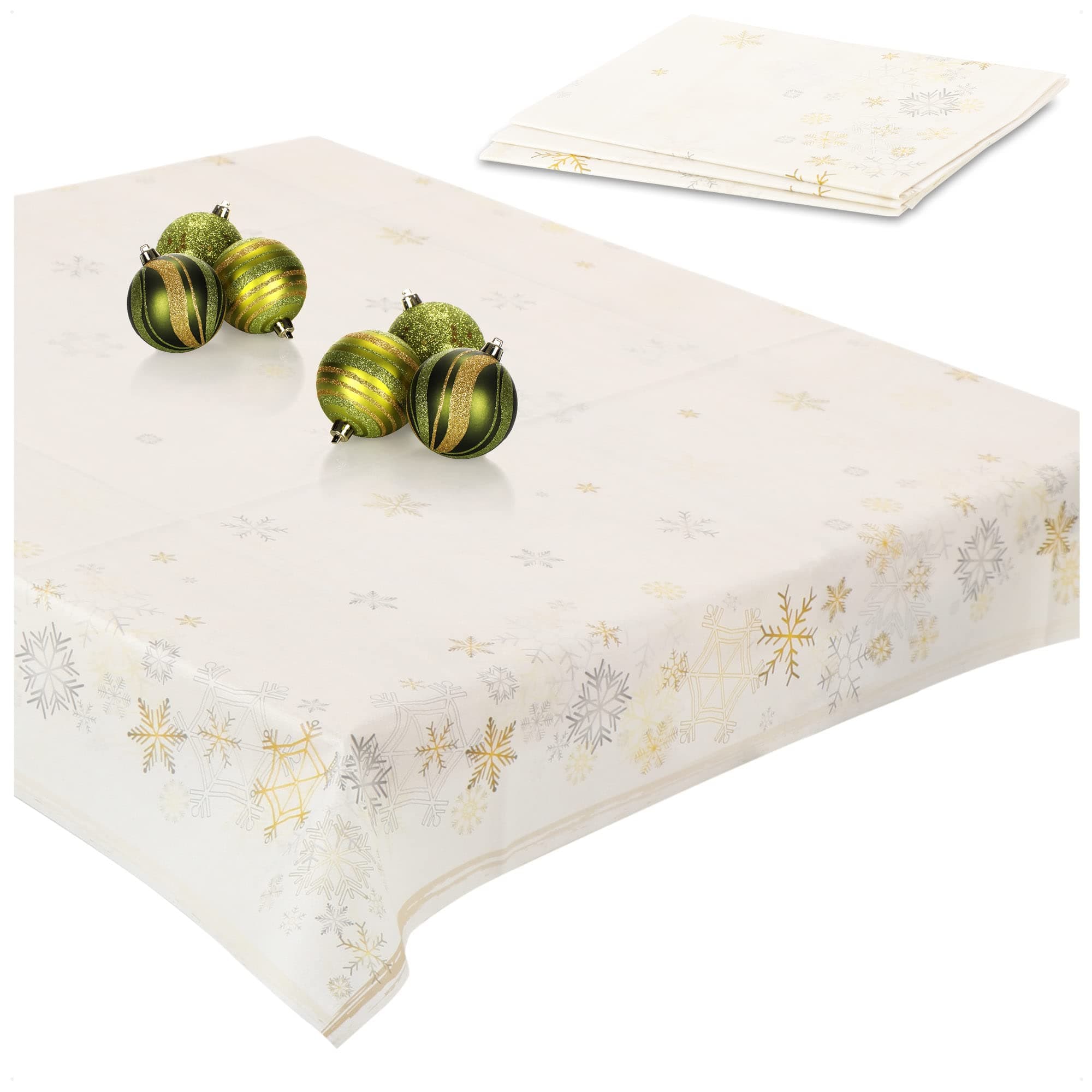com-four® 2x tablecloths with a Christmas motif - tablecloth set in a Christmas design - Christmas decoration [selection varies] (multicoloured)