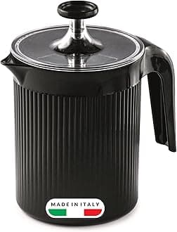 Snips Cremix, Milk Frother Handheld, Manual Milk Frother for Cappuccino, Milk Foam Cappuccinatore Black, 0.50 LT, 10 x 14.5 x 15.2 cm, Made in Italy, 0% BPA and Phthalate Free