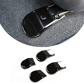 Compatible with Toyota Hilux 2015 2016 2017 2018 2019 2020 2021 2022 4PCS Black Anti-dust Seat Bracket Fixing Bolts Cover Trims Accessories (Gloss Black)