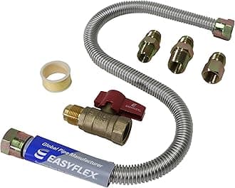 Mr. Heater 30,000 BTU Vent Free Blue Flame Natural Gas Heater MHVFB30NGT & F299201 Vent-Free Blower Accessory Kit (2016-present), Multi & F271239 One-Stop Universal Gas-Appliance Hook-Up Kit,Small