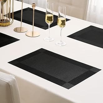 HOKIPO PVC Washable Set of 4 Placemats for Dining Table - 45x30 cm (AR3104)