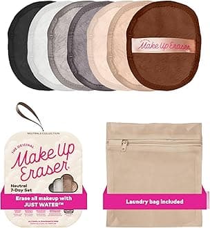 - The Original Makeup Eraser, 7-Day Set, Erase All Makeup with Just Water, Including Waterproof Mascara, Eyeliner, Foundation, Lipstick, Sunscreen, and More! 7ct