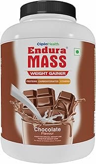 Endura Mass Weight Gainer 3000 g Chocolate Flavour | Unique blend of 3 sources of protein, carbs, vitamins & essential minerals | Ideal for Children above 10 years, men, women & athletes.
