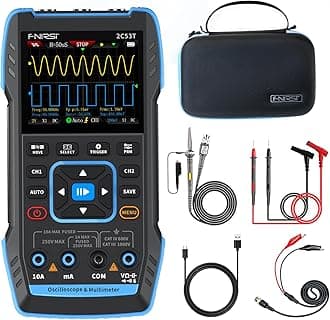 3 in 1 Oscilloscope 2 Channel Multimeter Signal Generator 2MHz Bandwidth 250 MS/s Sample Rate