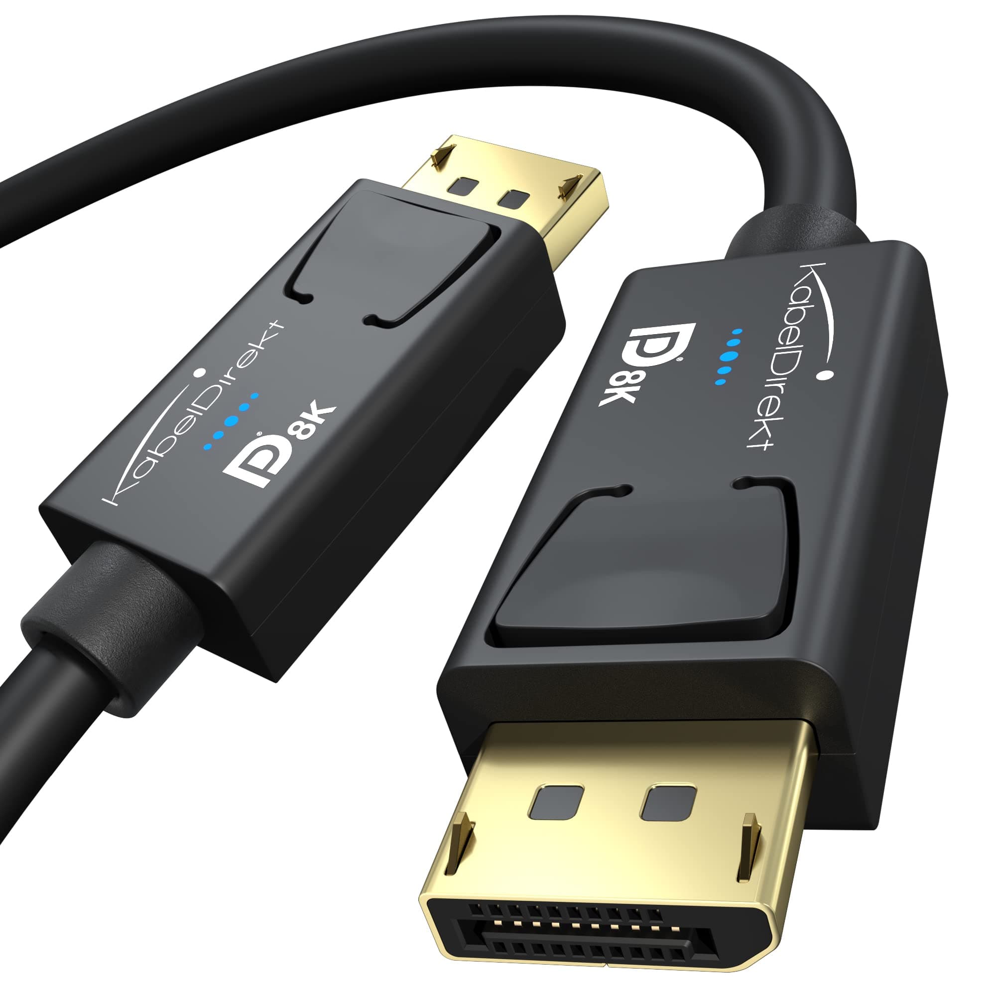8K DisplayPort & DP cable, special A.I.S. shielding & official VESA certification – 3m (for DP 1.4 gaming PCs/laptops/graphics cards/monitors with 8K@60Hz, 4K@120Hz, 144Hz/165Hz/240Hz) by CableDirect