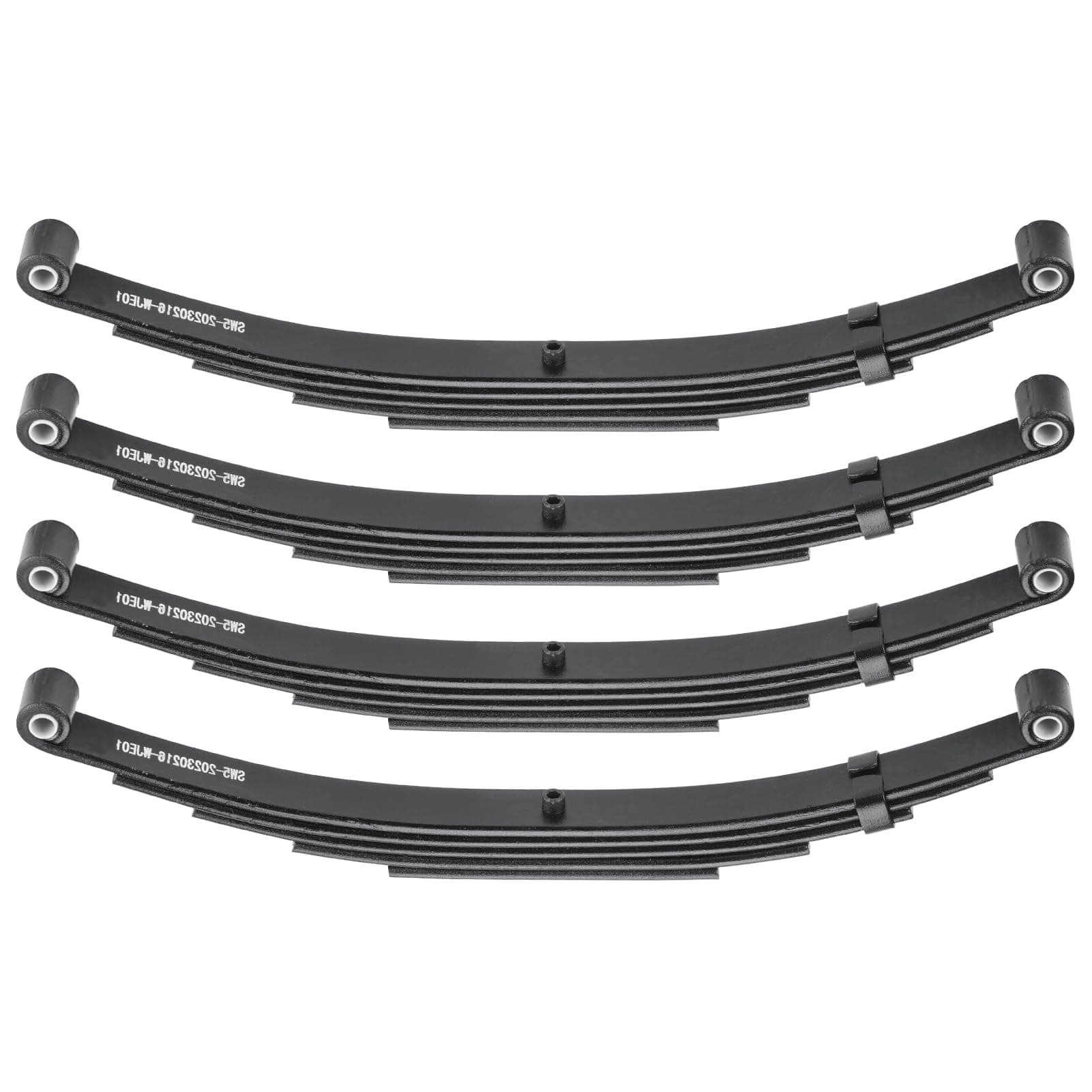 AEagle 5 Leaf 3000lb Capacity Double Eye Spring for 5200lb-6000lb Trailer Axle, 25-1/4" Length, 1.75" Width, 3" Free Open Replaces SW5, 4 PCS
