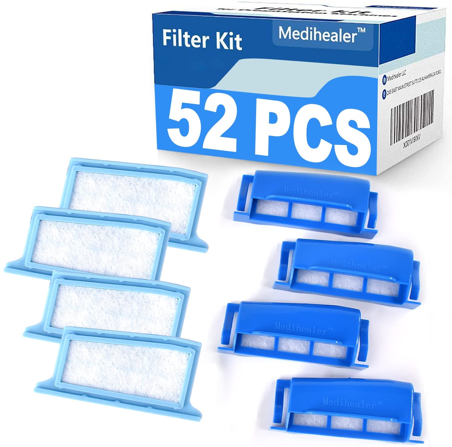52PCS CPAP Filter Kit for Philips Respironics DreamStation, Includes 22 Pollen Filters, 22 Ultra-Fine Filters and 4 Assembled Filters, CPAP Filters Replacement Supplies, Reusable Assembly Filter Kit