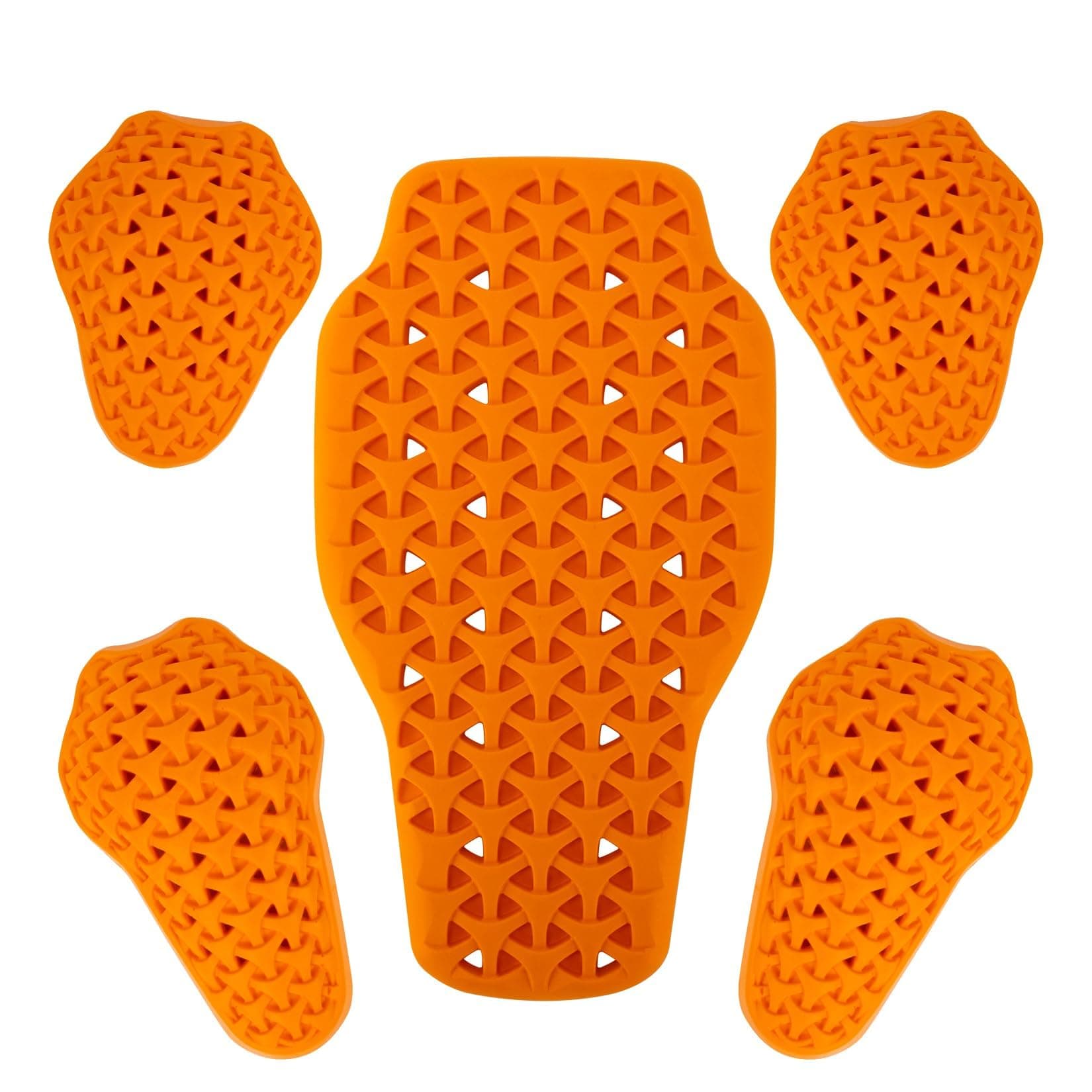 PSLER CE Level 1 Certified Motorcycle Armor Back Pad and CE Level 2 Certified Elbow and Shoulder Protection Pads Set,Motorcycle Armor Back Protector Inserts for Motorcycle Jackets,5PCS