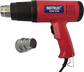 Inditrust 2000 Watt professional heat gun hot air gun with dual temperature setting for Shrink Wrapping, Packing, Paint removal heat gun designed for industrial use (RED)