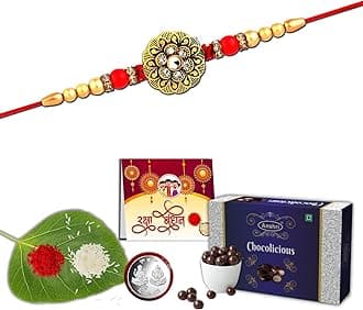 Anshri Rakhi & Chocolate for brother (0303 B.) | Rakhiwith chocolate | rakhiwith gift | RakhiChocolate Gift combo | Rakhifor Brother | Rakhi | RakshabandhanRakhiWith Chocolate | PremiumRakhi