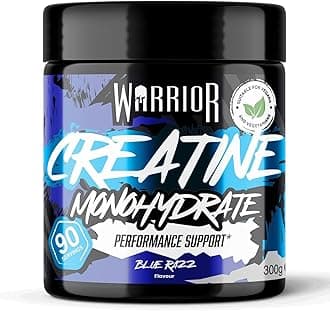 Warrior Creatine Monohydrate Powder - 300g - Micronised for Easy Mixing and Consumption - 100% Pure Creatine - Proven to Improve Physical Performance and Recovery, 60 Portione