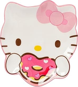 Silver Buffalo Hello Kitty Eating Heart Donut Sculpted Ceramic Spoon Rest