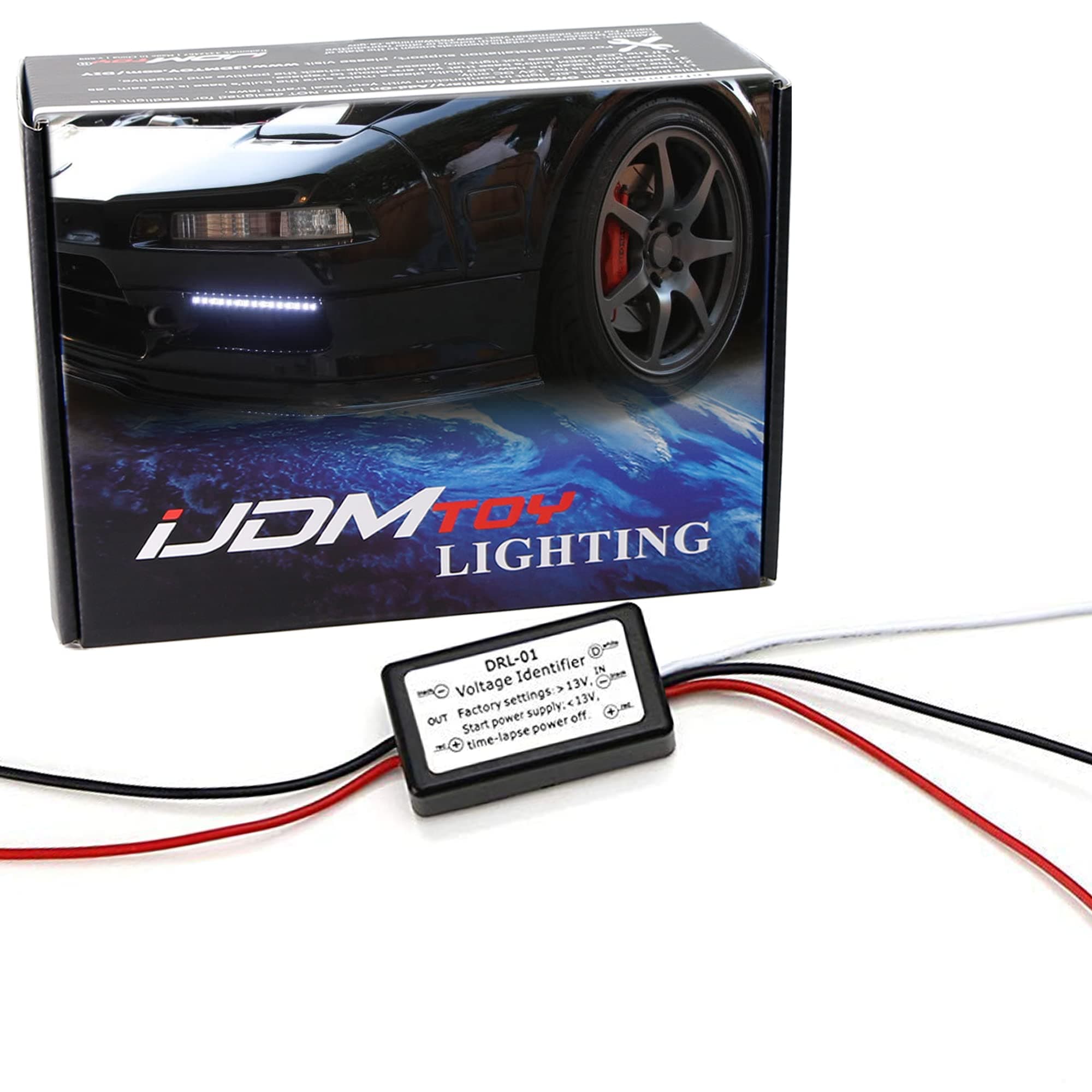 iJDMTOY LED Daylight DRL Automatic On/Off Switch Controller Module Box (Enable DRL Turn On When Engine Starts)
