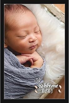 Mad Masters Customized Collage New Born Baby Photo Frame with Photo Upload for Boy or Girl (Newborn)