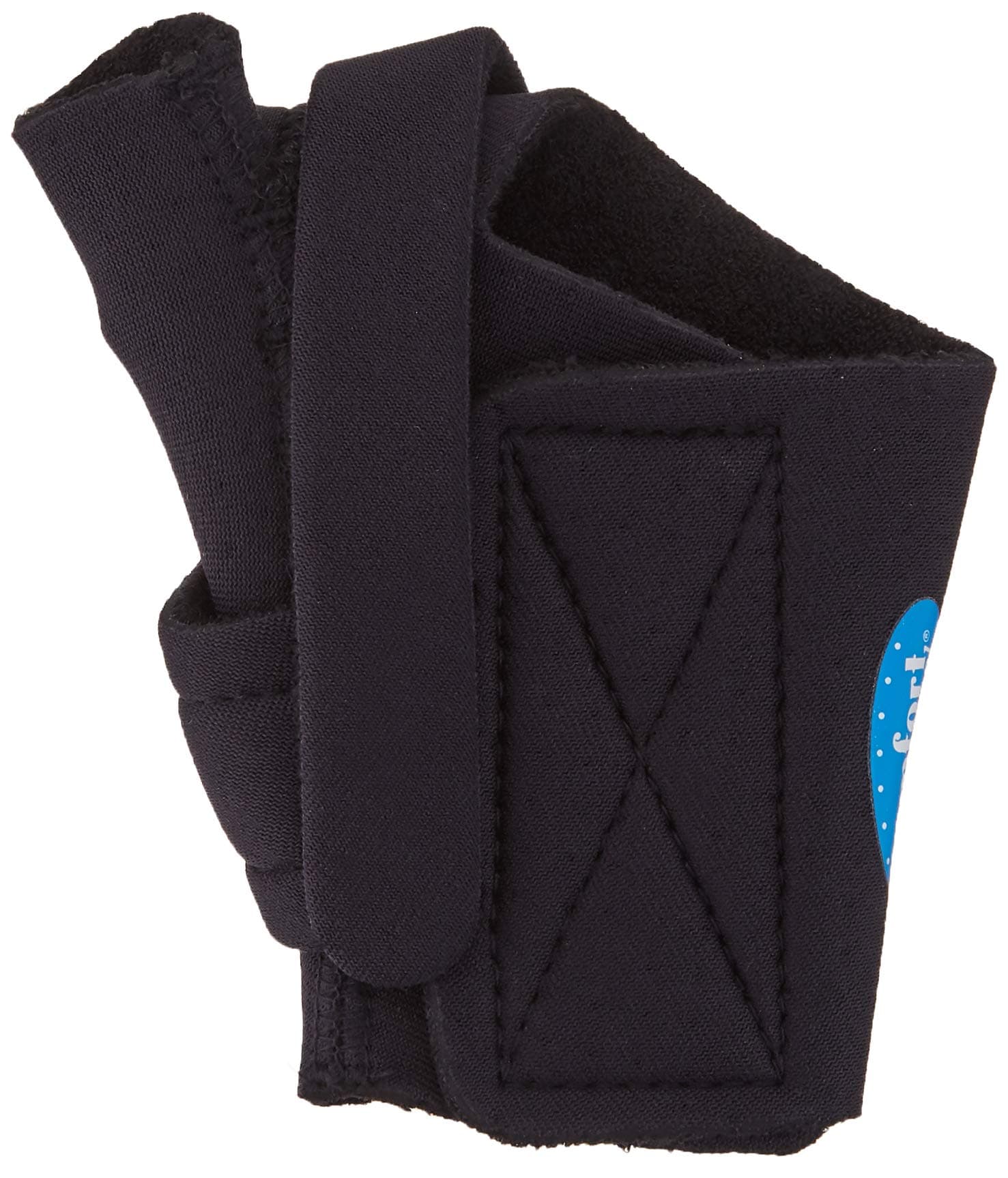 Thumb CMC Restriction Splint - Breathable Neoprene Thumb Brace for Arthritis - Black, Right Hand, Medium (7 to 8 inches)
