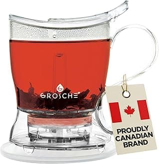 GROSCHE Aberdeen Tea Steeper, 1000 ml 34 oz, Teapot and Tea Infuser, BPA-Free & Food-Safe Tritan