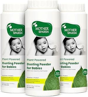 Plant Powered Talc Free Dusting Powder For Babies- 100g X 3 | With Corn Starch & Oat Powder